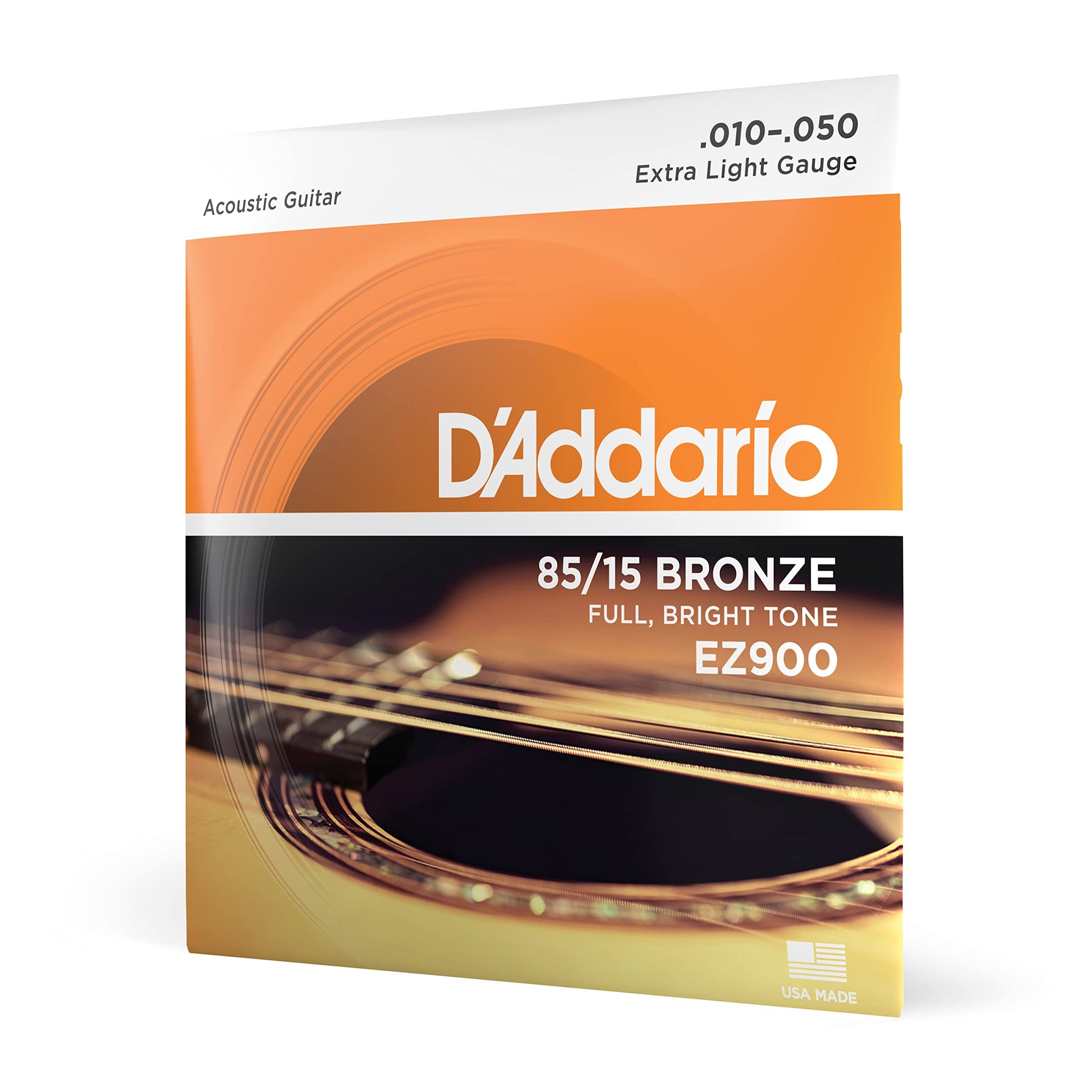 D'Addario EZ900 85/15 Bronze Acoustic Guitar Strings 10-50 Extra Light - Deccan Retail
