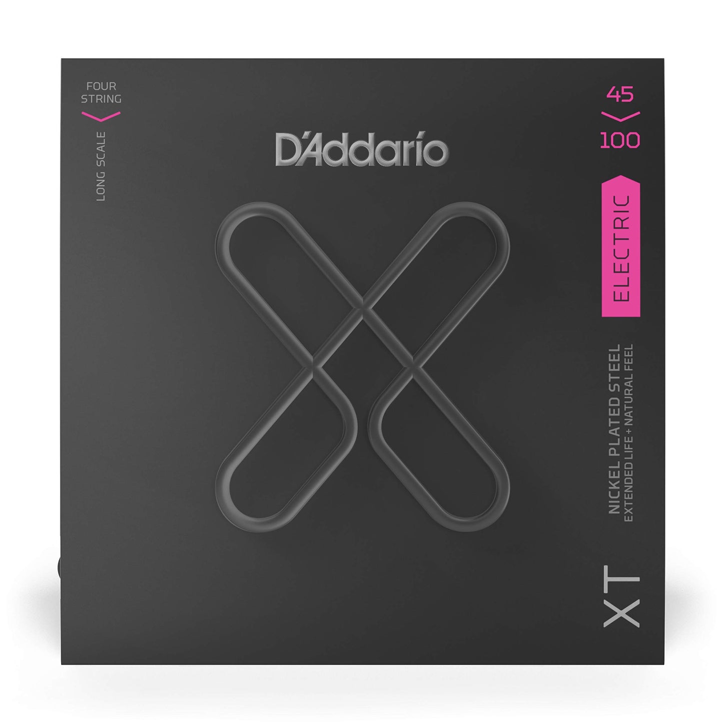D'Addario Bass Guitar Strings, XT Coated Electric, XTB45100, Regular Light 45-100, 4-String Set, Pack of 1