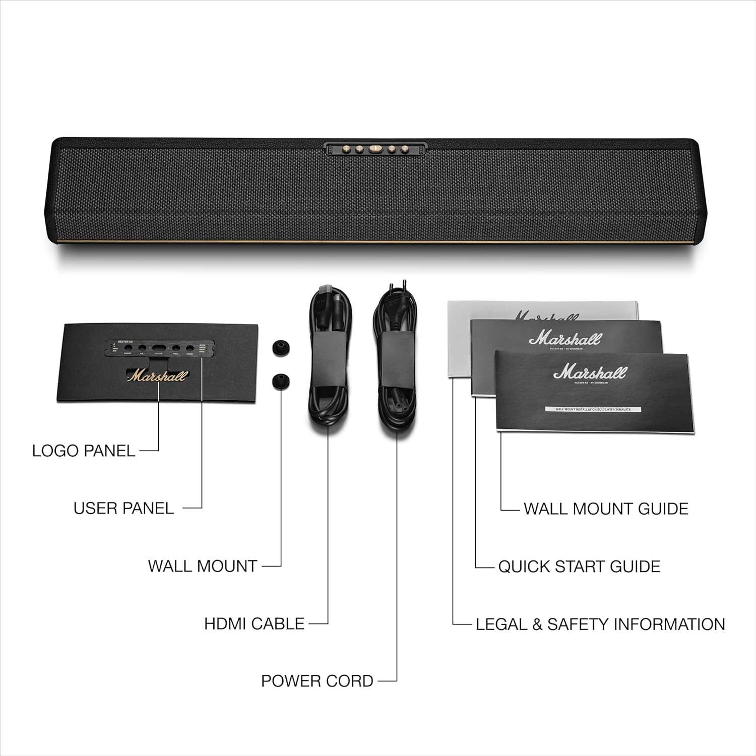 Marshall Heston 60 Dolby Atmos Soundbar – Black - Deccan Retail