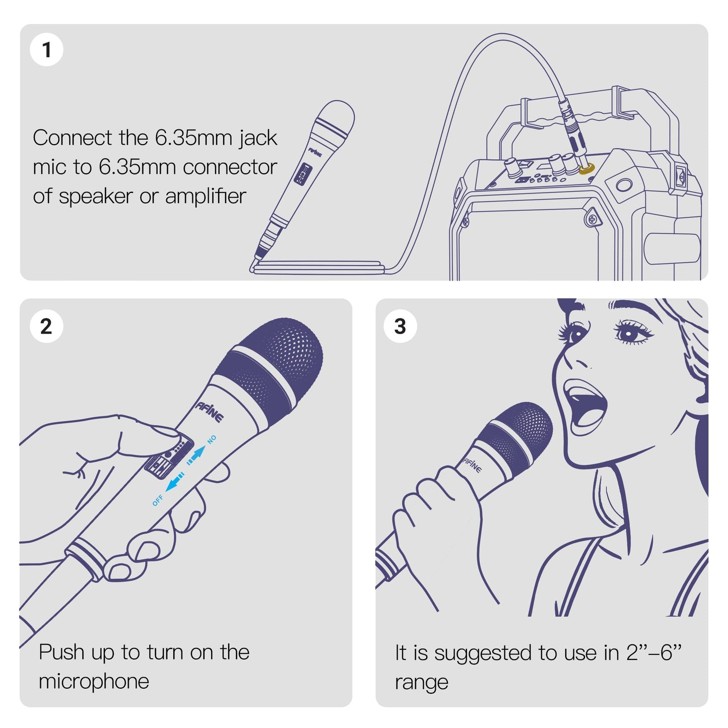 FIFINE K6 Karaoke Wired Dynamic Microphone - Deccan Retail