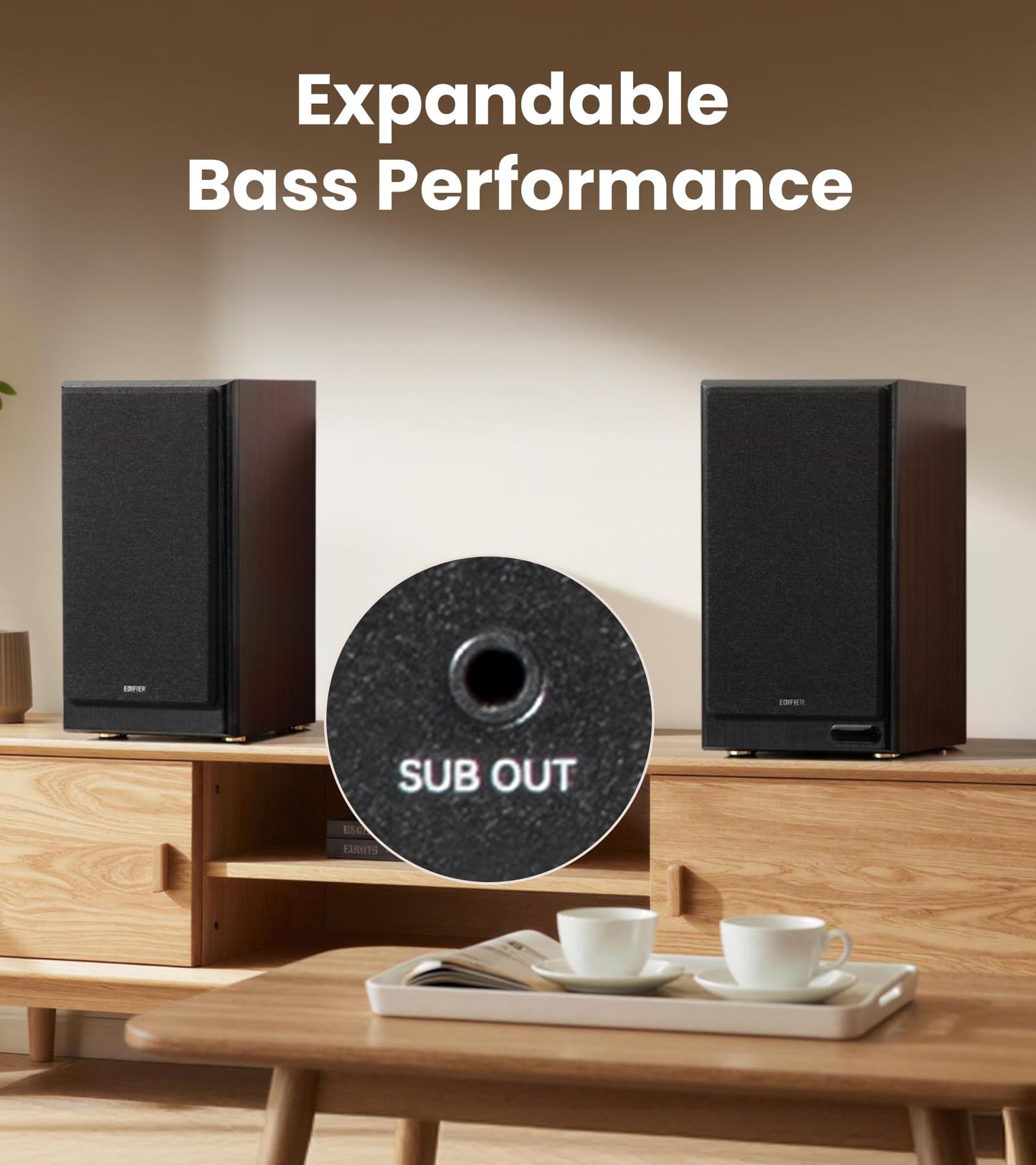 Edifier R2750DB MKII 144W 3-Way Powered Bookshelf Speakers – Walnut (PRE-ORDER)