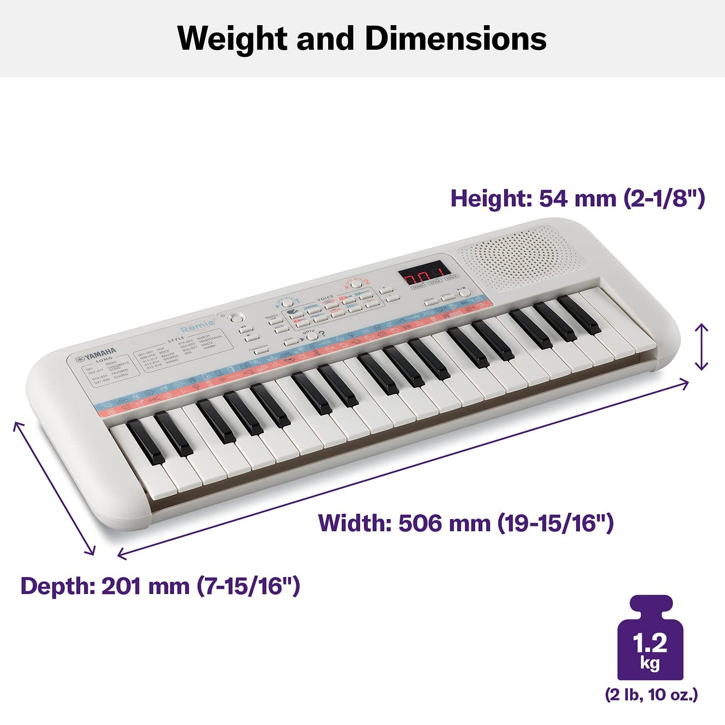 Yamaha PSS-E30 Remie 37-Key Portable Mini Keyboard – White