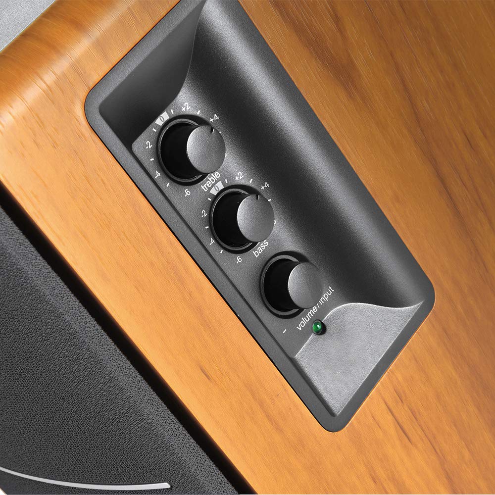 Edifier R1280DBS Bookshelf Speakers - Brown - Deccan Retail