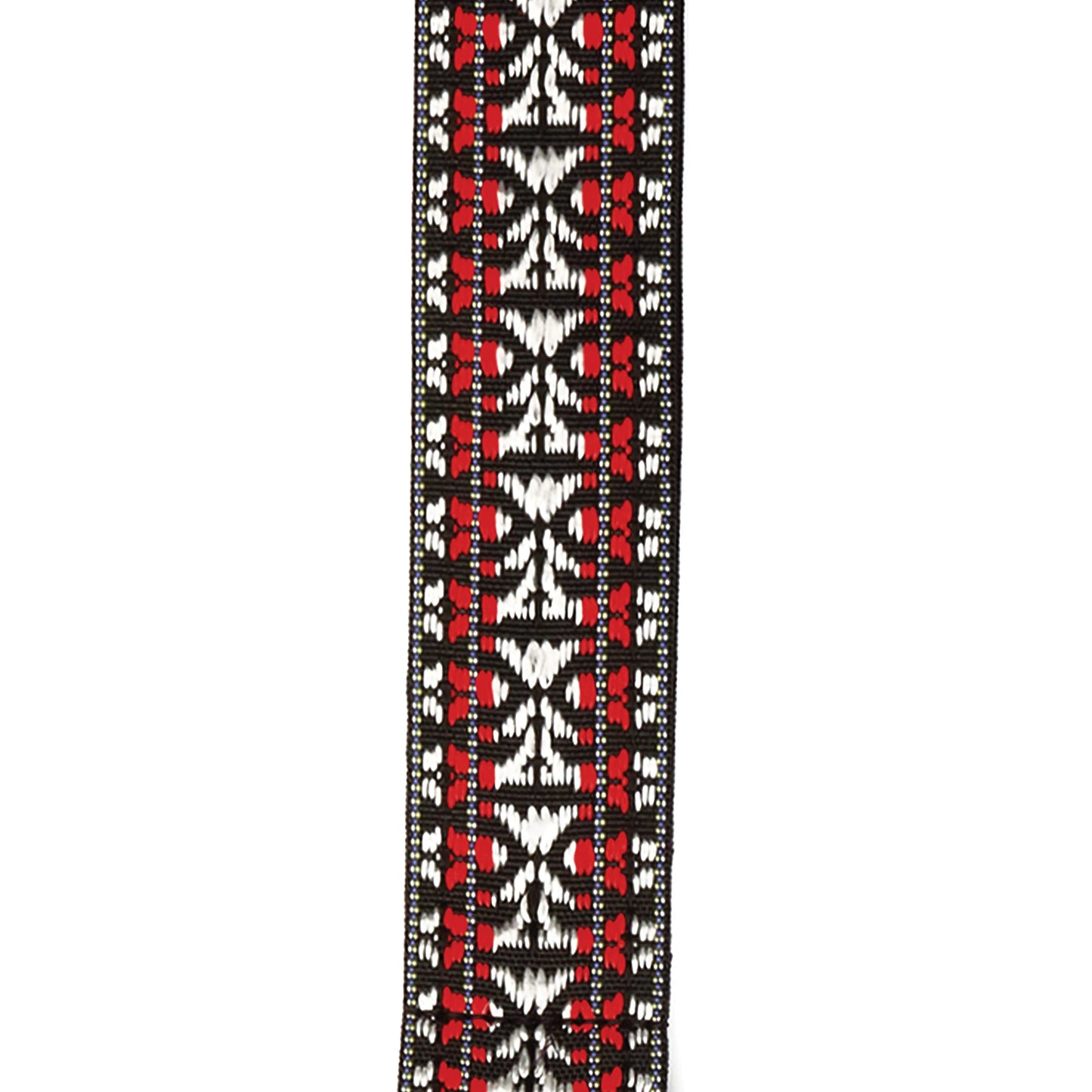 D'Addario Woven Banjo Strap – Hootenanny Red & Silver - Deccan Retail