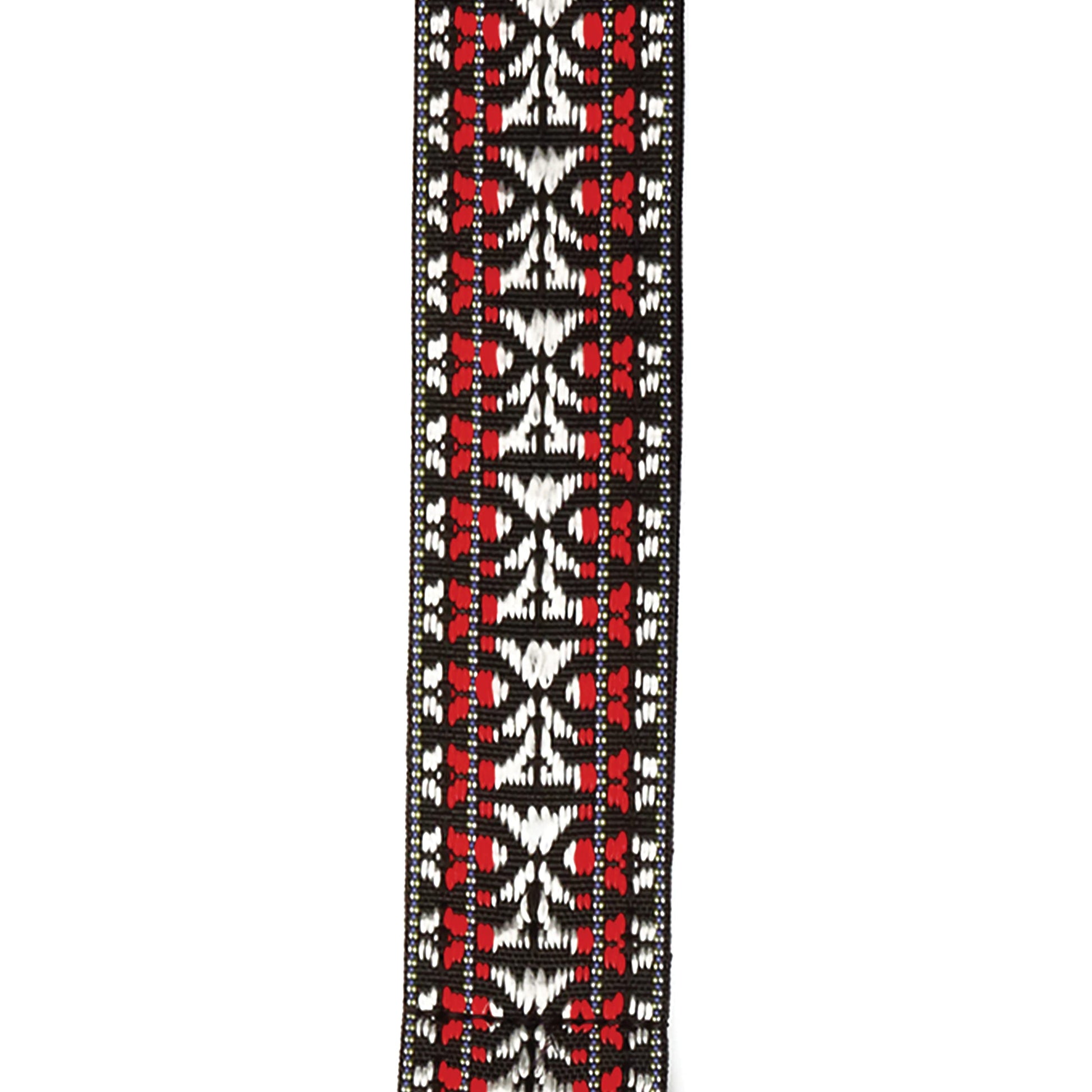 D'Addario Woven Banjo Strap – Hootenanny Red & Silver - Deccan Retail