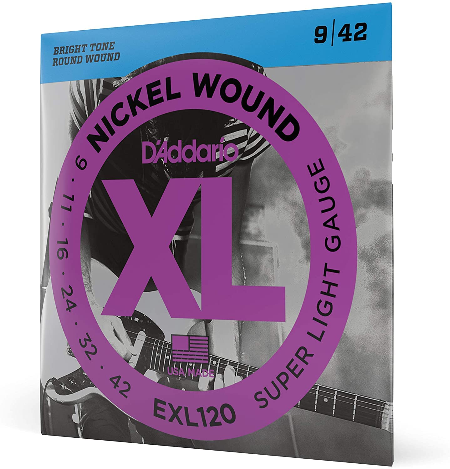D'Addario EXL120 Super Light Nickel Wound Electric Guitar Strings 9-42 2 Pack - Deccan Retail