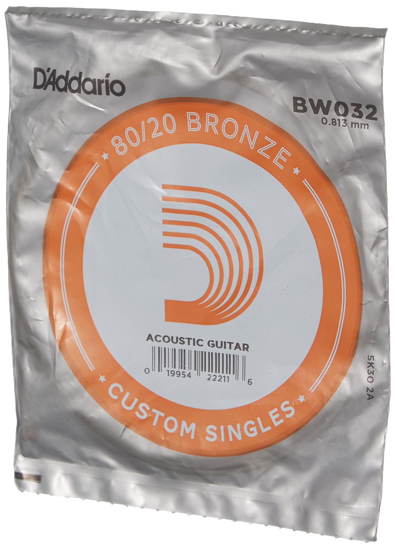 D'Addario BW032 80/20 Bronze Acoustic Guitar String .032 - Deccan Retail