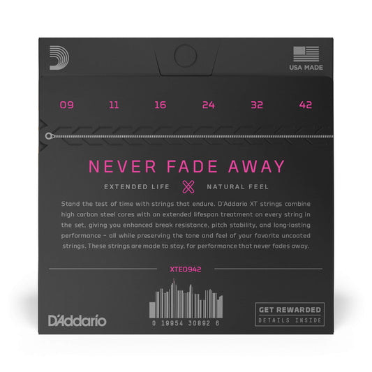 D'Addario XT Nickel Plated Steel Electric Guitar Strings Super Light 09-42 (XTE0942) - Deccan Retail