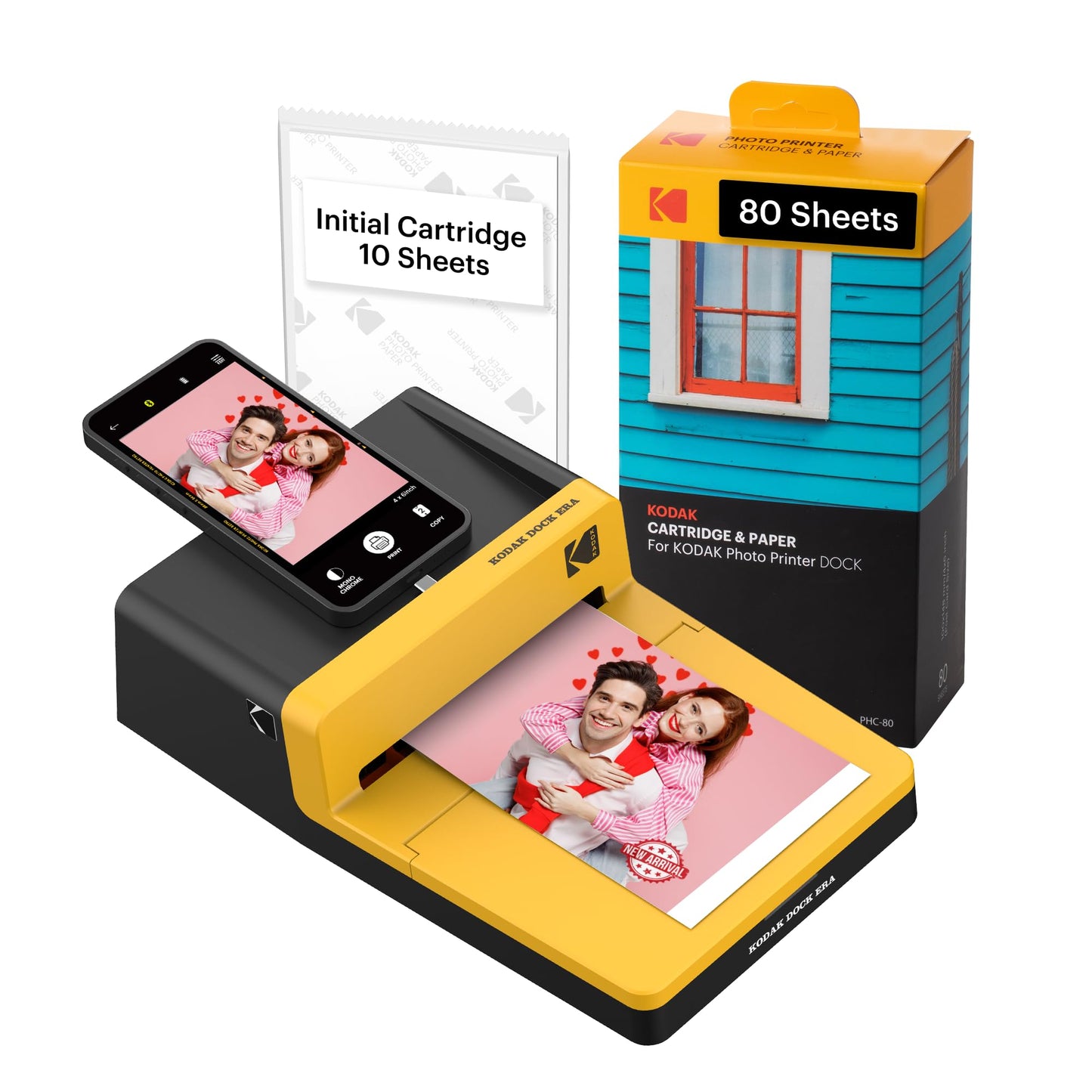 Kodak Dock ERA Plus 4PASS Instant Photo Printer 4x6" with 90 Sheets Bundle - Deccan Retail