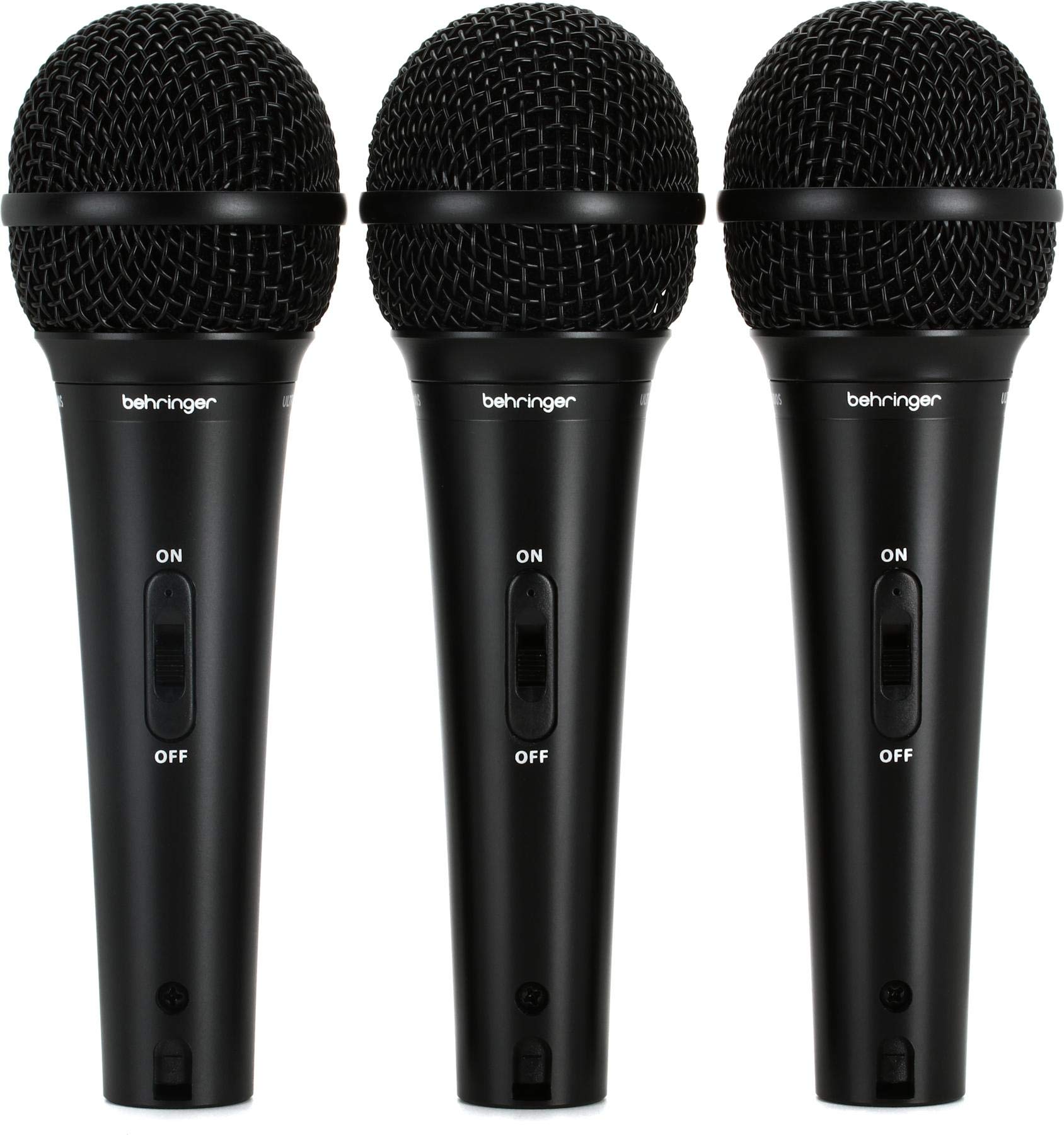 Behringer ULTRAVOICE XM1800S Dynamic Cardioid Vocal Microphones 3-Pack – Black - Deccan Retail