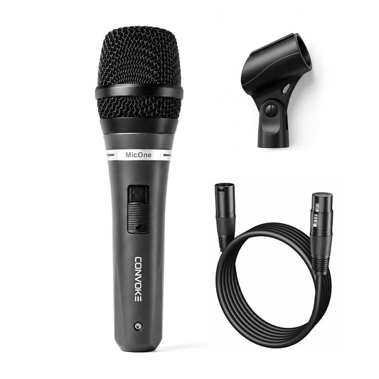 CONVOKE MICONE Professional Wired Dynamic Microphone with XLR Cable & Mic Clip