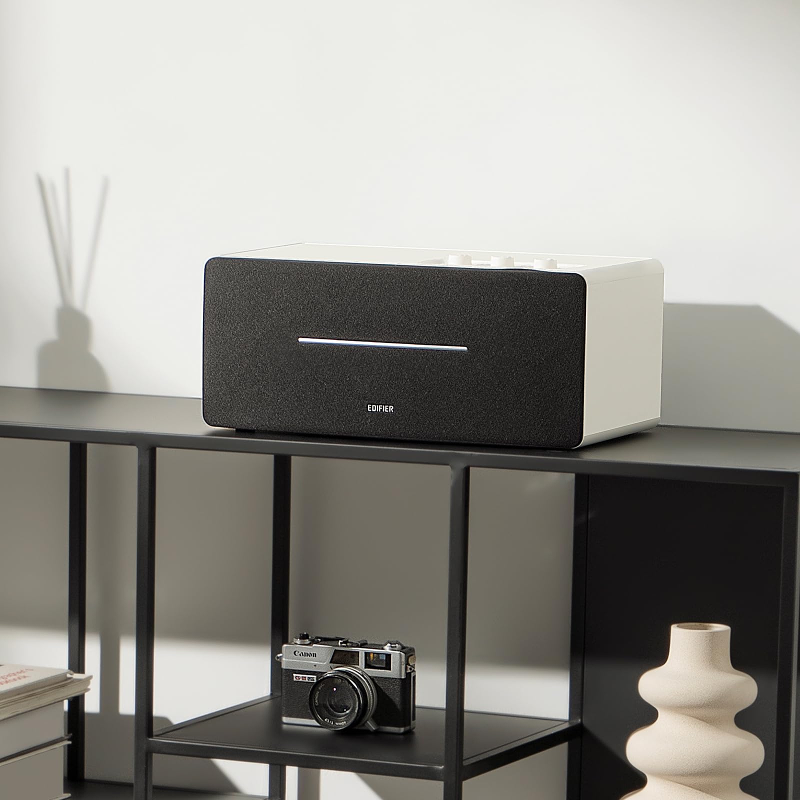 Edifier D12 Integrated Stereo Speakers - White - Deccan Retail