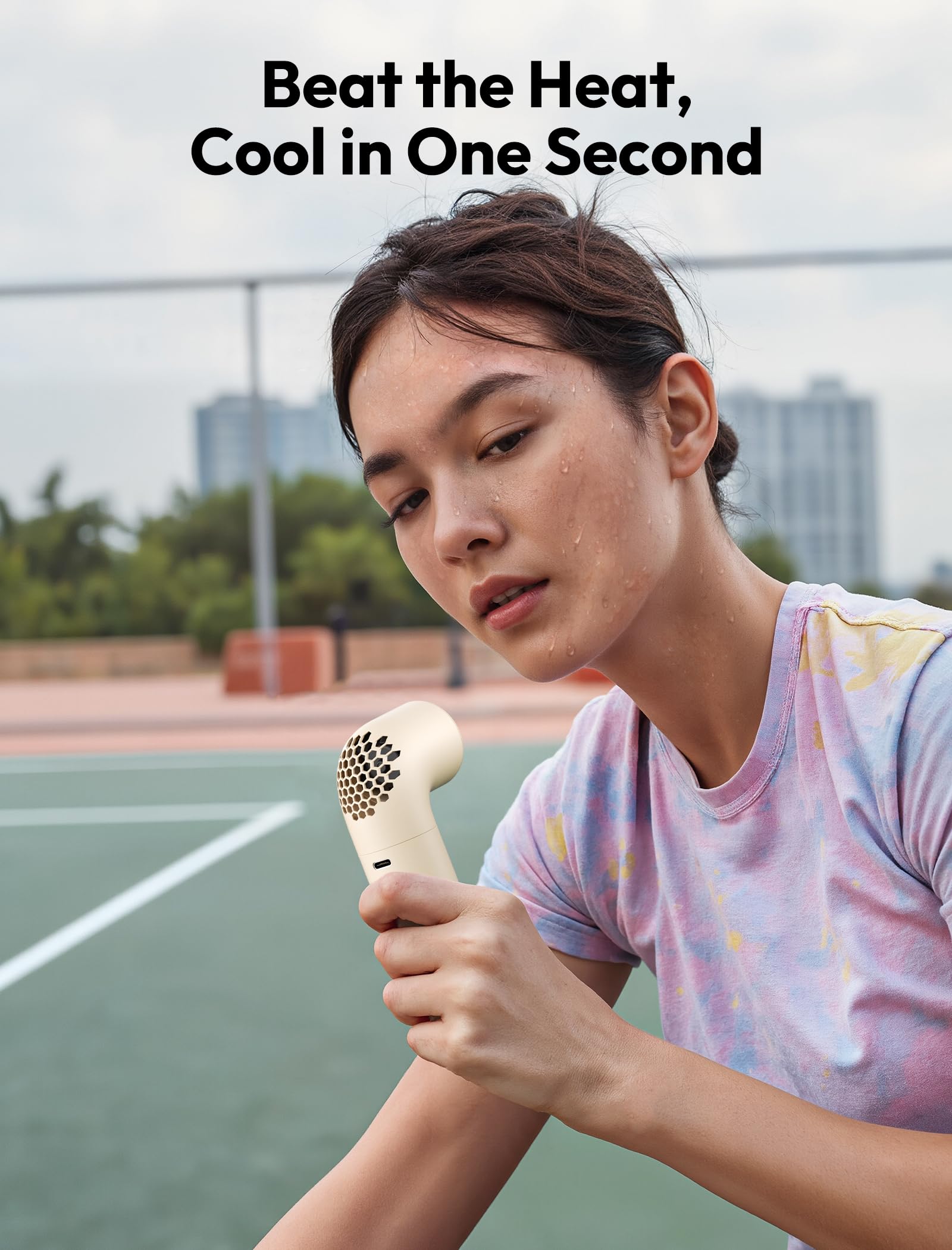 Aecooly Aero Portable Handheld Turbo Fan - Beige - Deccan Retail
