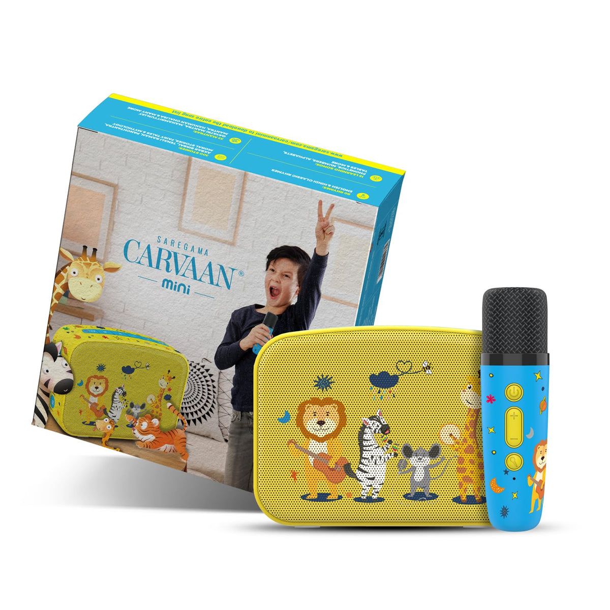 Saregama Carvaan Mini Kids with Wireless Mic - Baby Yellow
