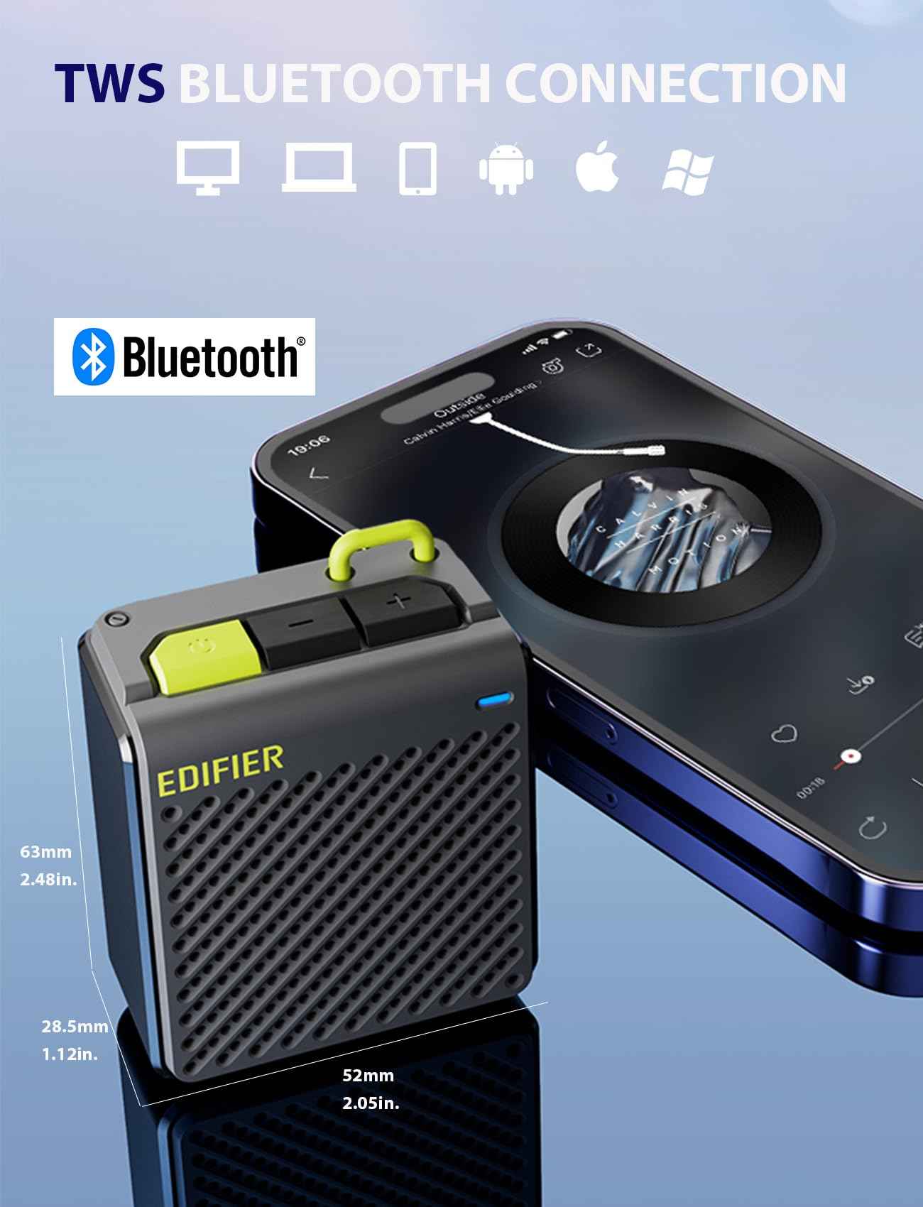 Edifier MP85 Portable Bluetooth Speaker – Grey
