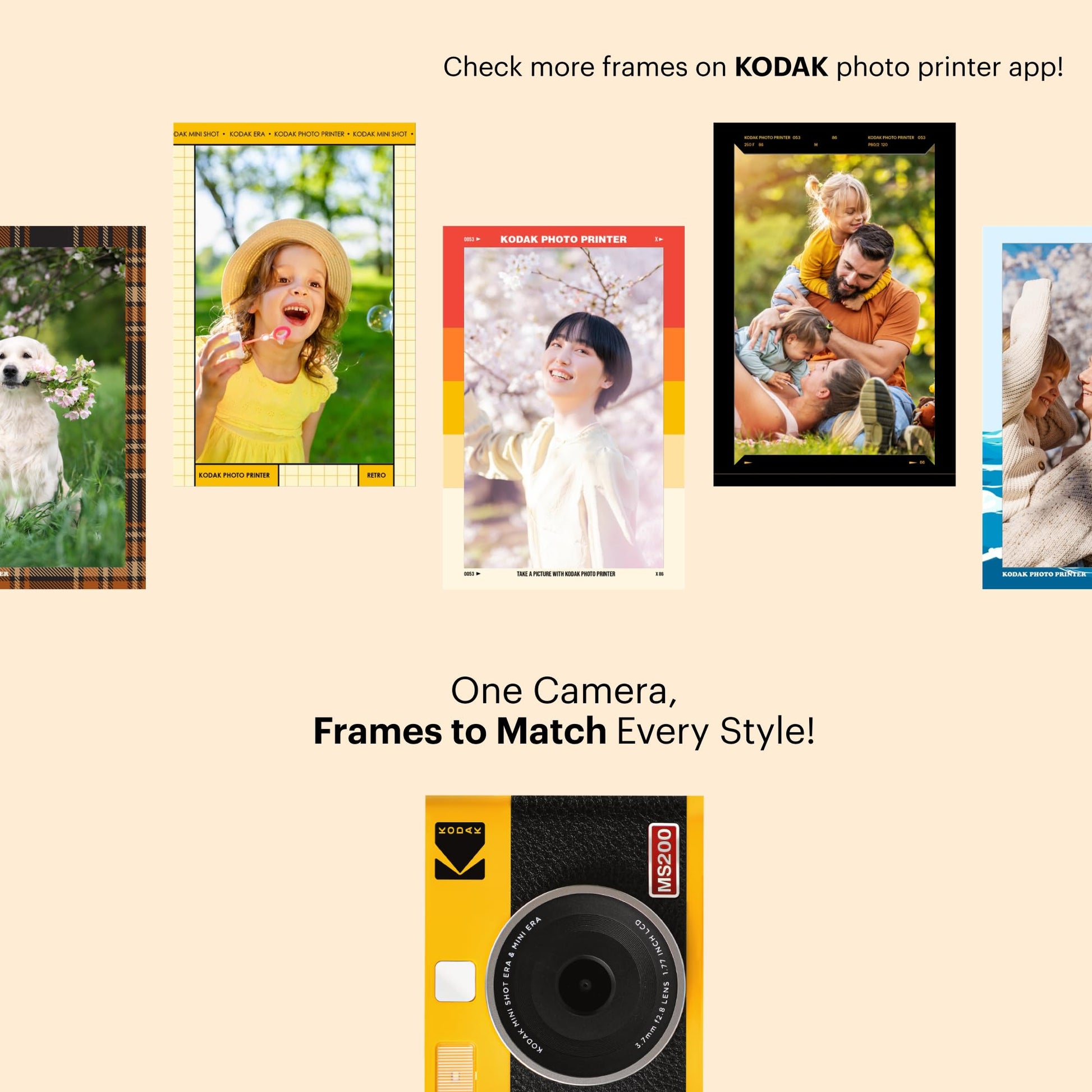 Kodak Mini Shot 2 ERA 4PASS 2-in-1 Instant Camera & Photo Printer with 68 Sheets + Gift Accessories - Black - Deccan Retail