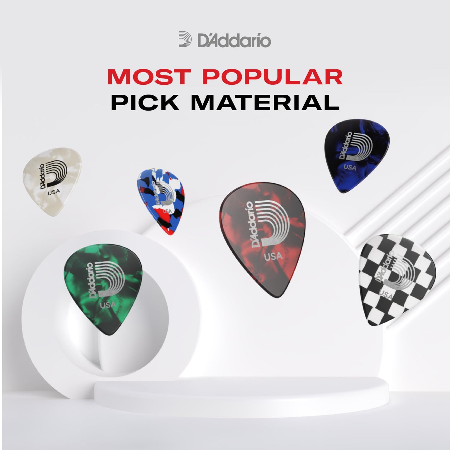 Planet Waves Assorted Pearl Celluloid Guitar Picks Medium 25 Pack (1CAP4-25) - Deccan Retail
