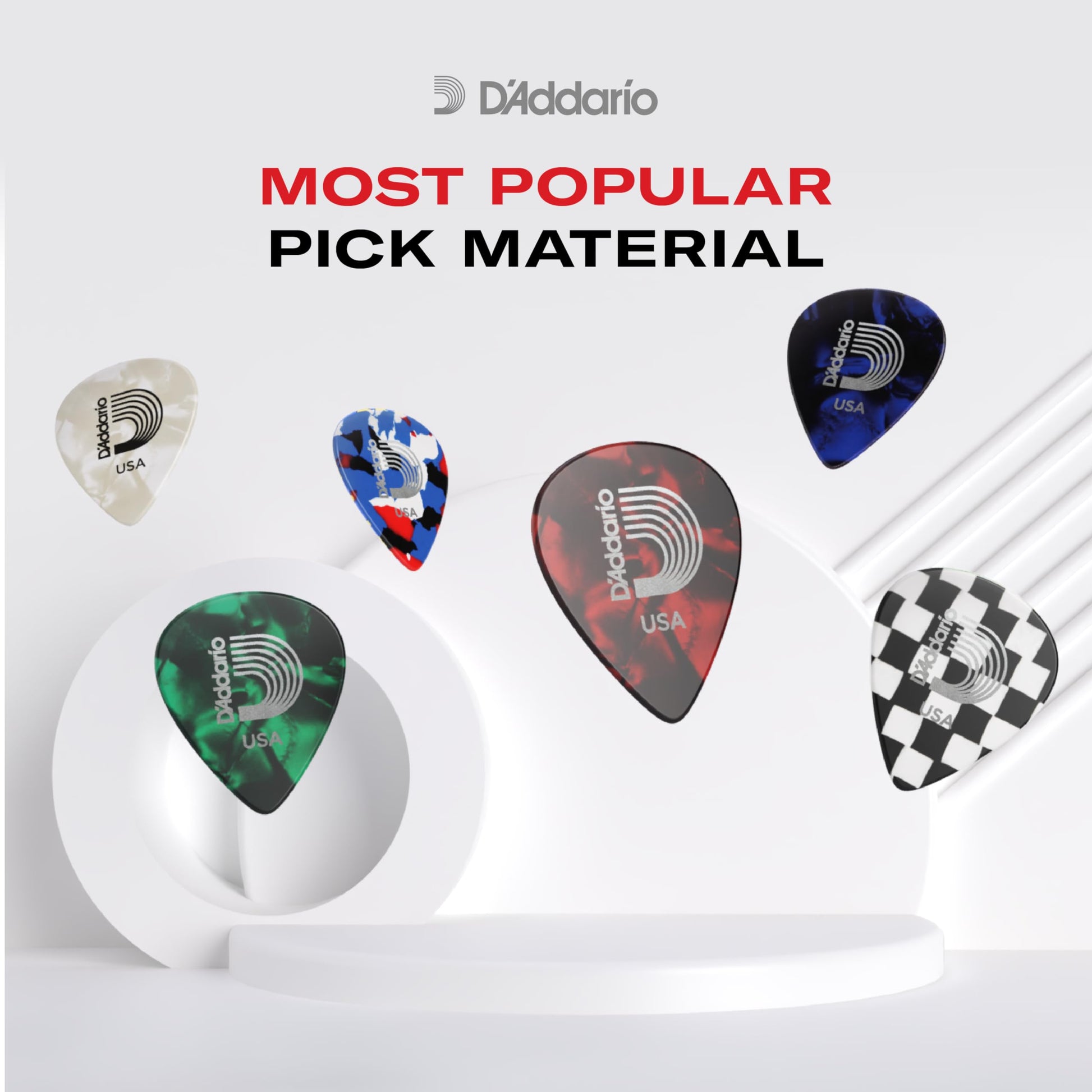 Planet Waves Assorted Pearl Celluloid Guitar Picks Medium 25 Pack (1CAP4-25) - Deccan Retail