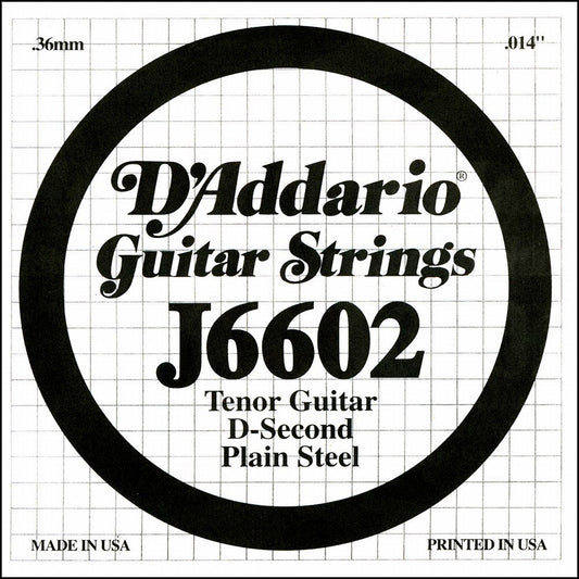 D'Addario Plain Steel Tenor Guitar Single String .012 (J6602) - Deccan Retail