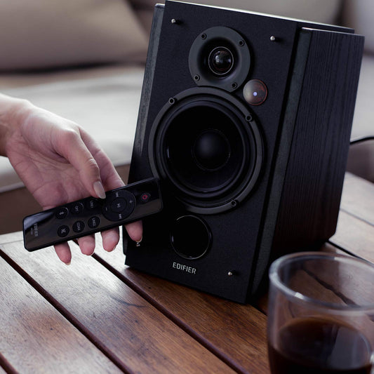 Edifier R1855DB Bookshelf Speakers - Matte Black - Deccan Retail