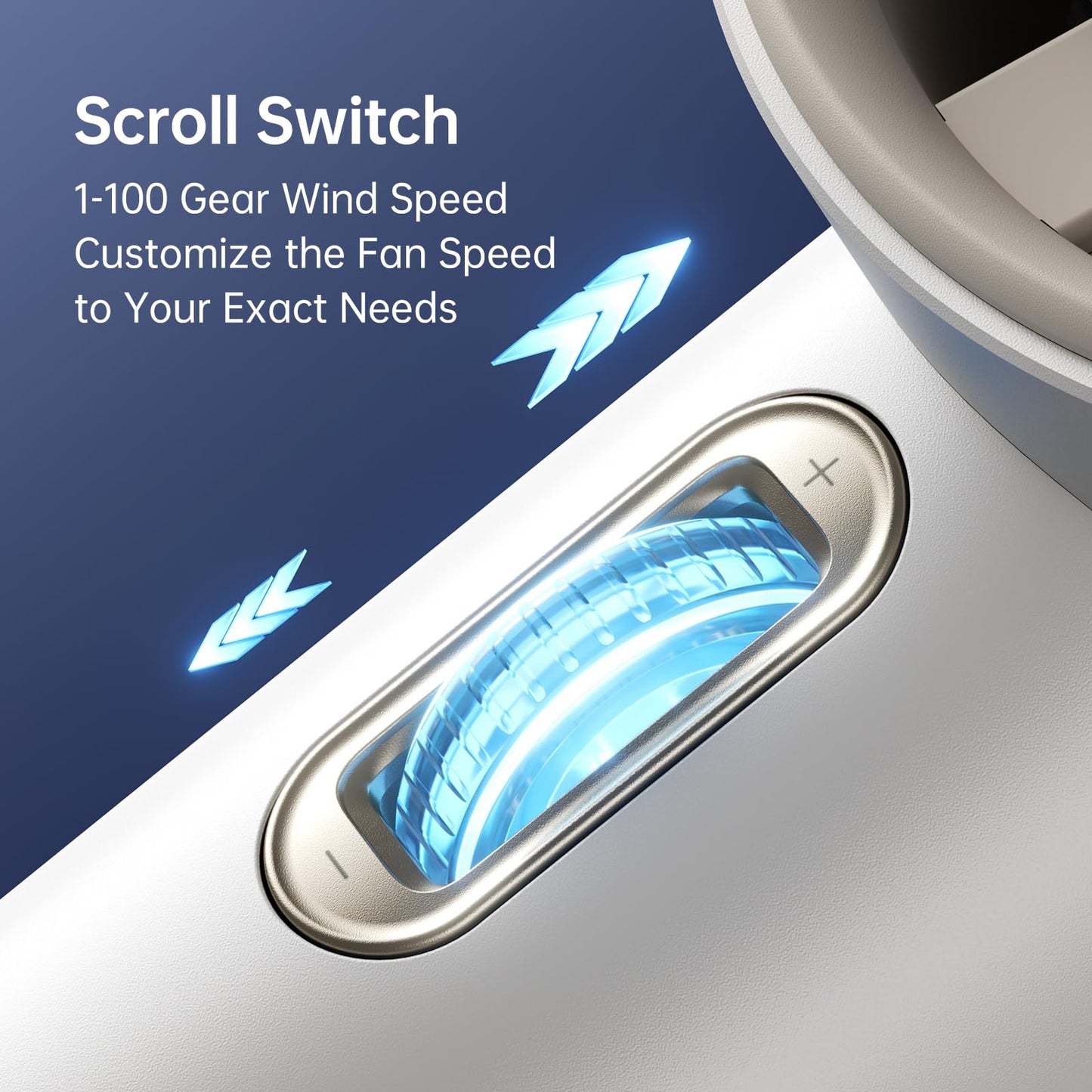 JISULIFE Pro1 Handheld Fan , 3600mAh - White - Deccan Retail