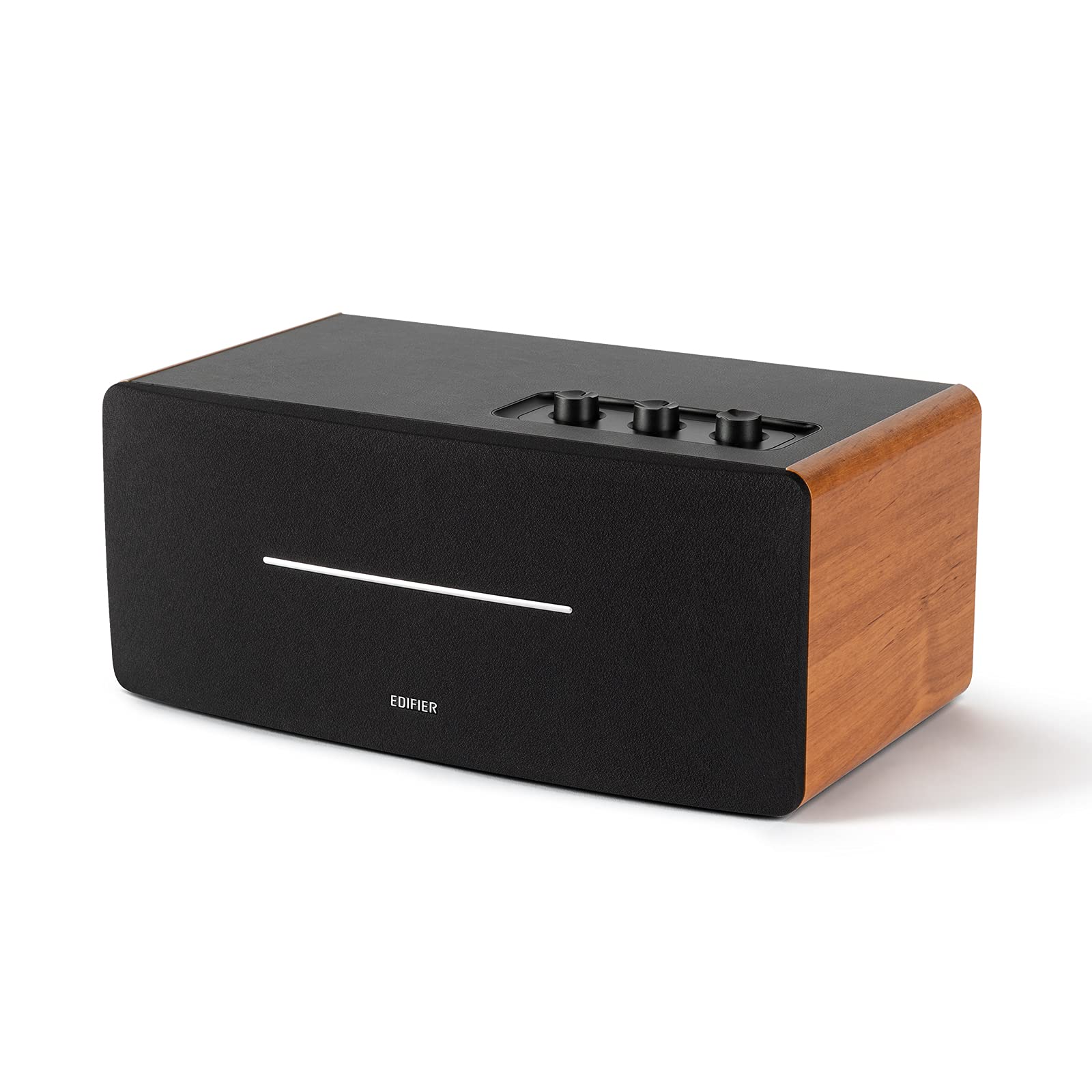 Edifier D12 Integrated Stereo Speakers - Brown - Deccan Retail