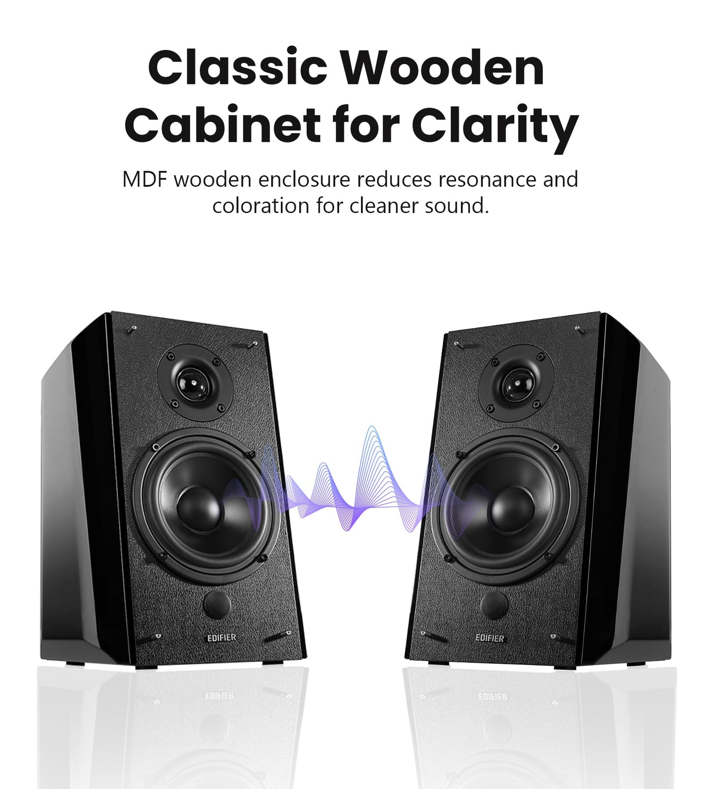Edifier R2000DB Bookshelf Speakers - Black - Deccan Retail
