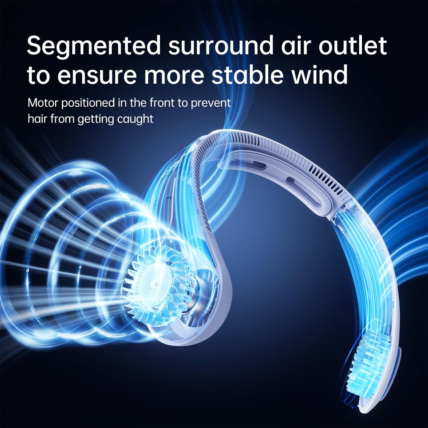 JISULIFE Portable Neck Fan Life 4, 3900 mAh - Sunny Blue - Deccan Retail