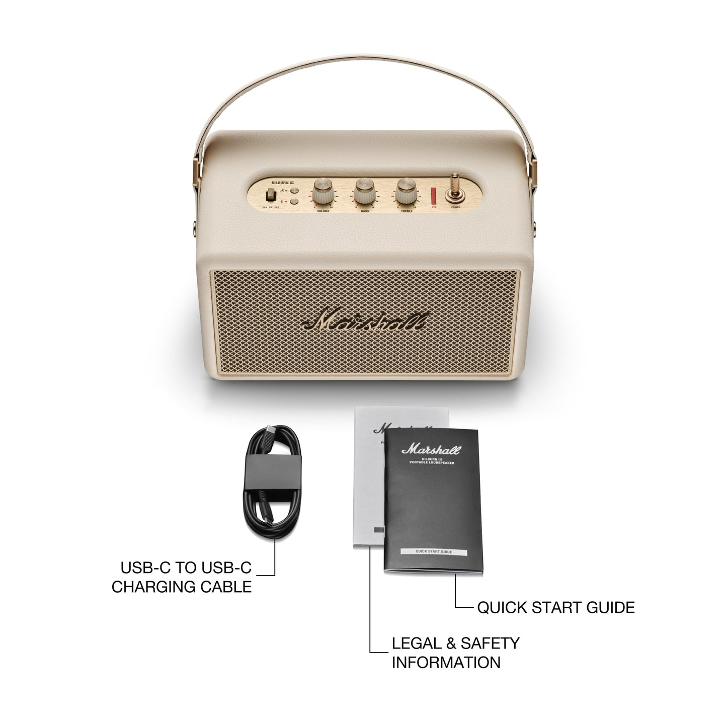 Marshall Kilburn III Portable Bluetooth Speaker – Cream - Deccan Retail