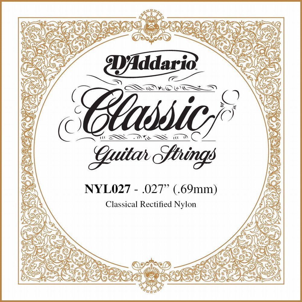 D'Addario NYL027 Rectified Nylon Classical Guitar String .027 - Deccan Retail