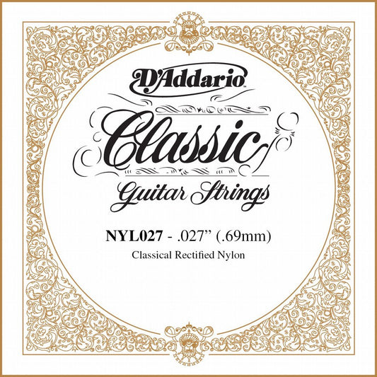 D'Addario NYL027 Rectified Nylon Classical Guitar String .027 - Deccan Retail