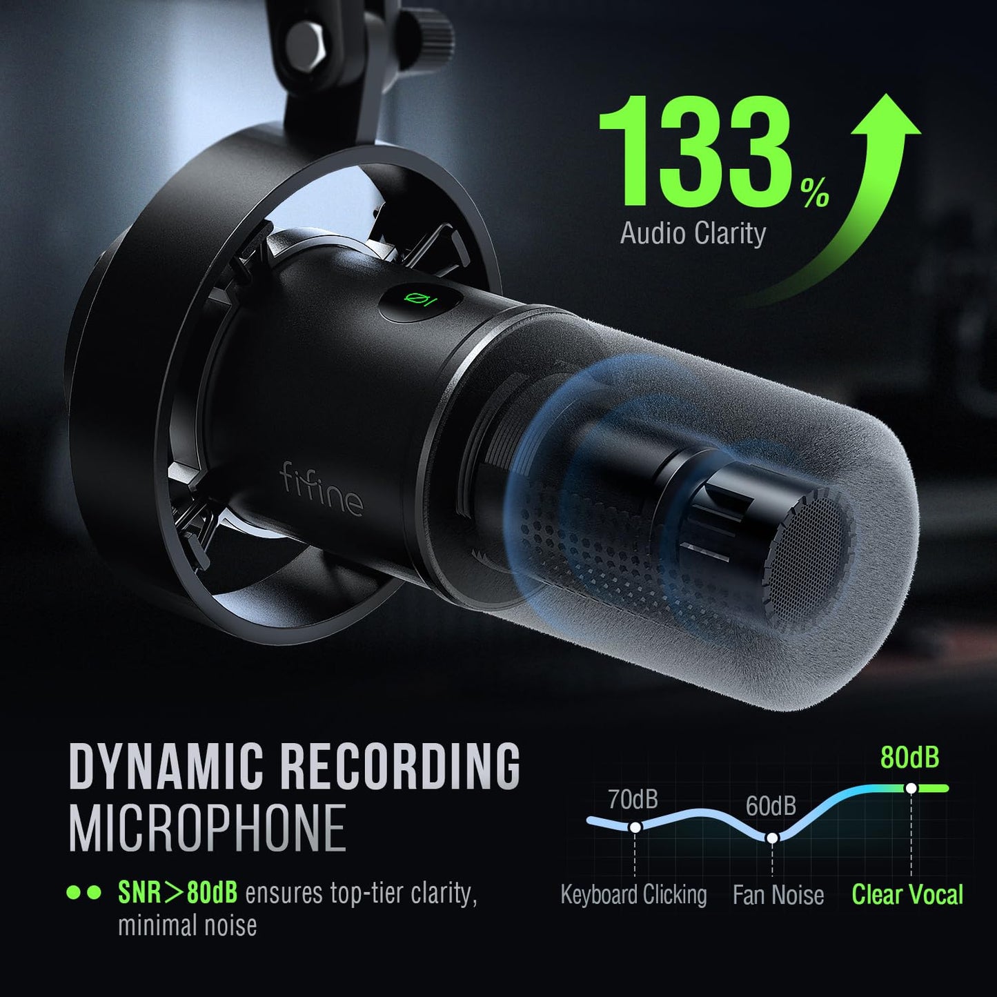 FIFINE K688 Dynamic Microphone, XLR/USB Podcast Microphone - Deccan Retail