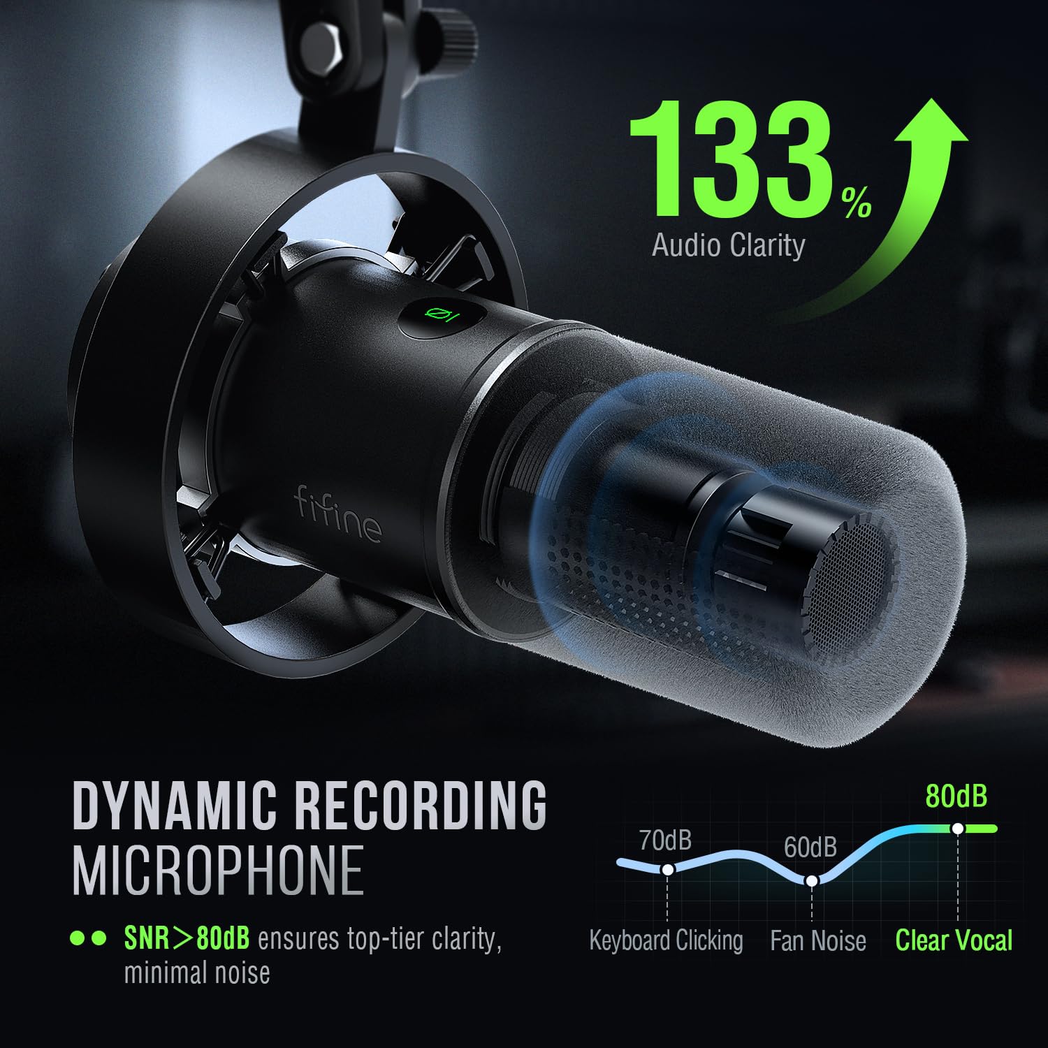 FIFINE K688 Dynamic Microphone, XLR/USB Podcast Microphone - Deccan Retail