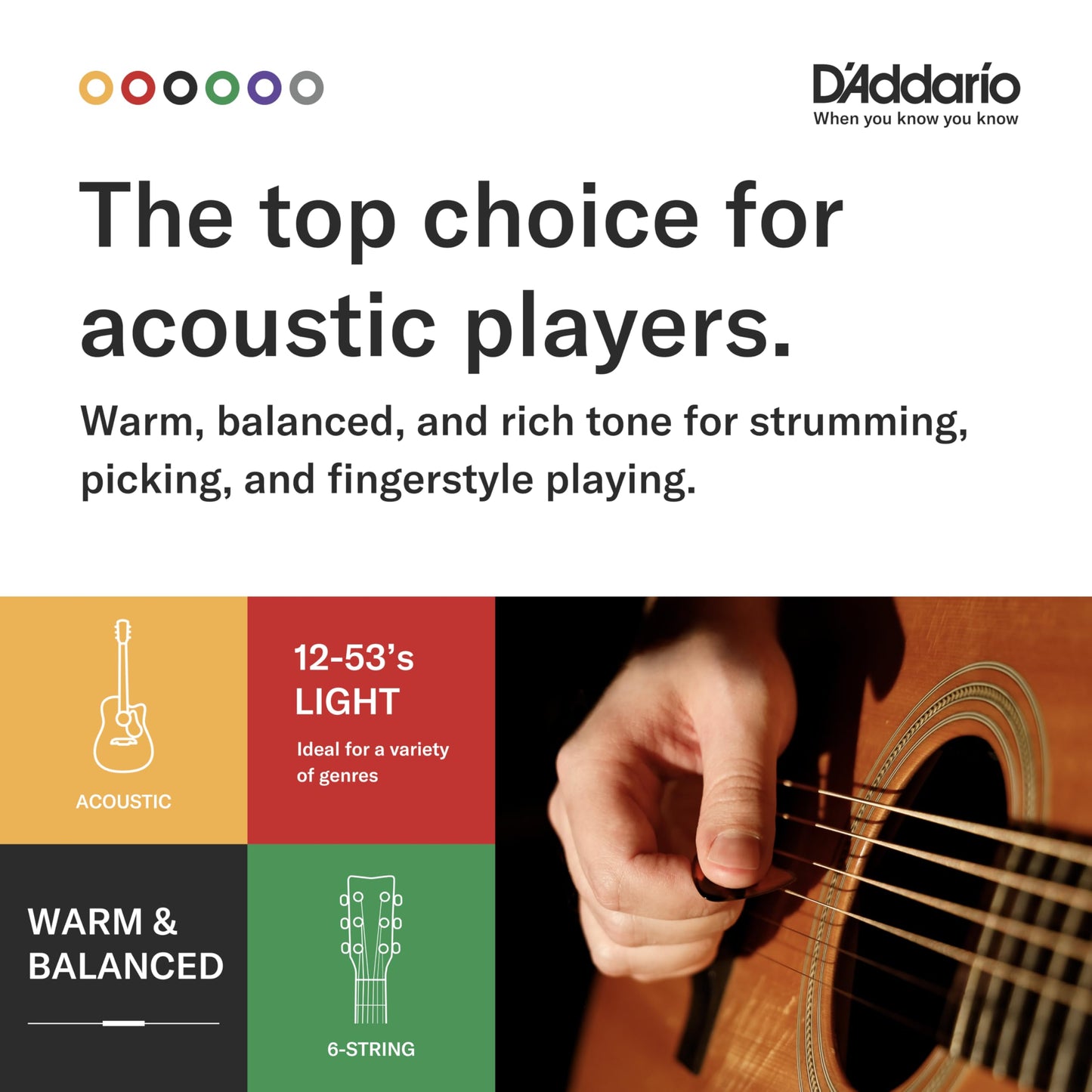 D'Addario EJ15 Phosphor Bronze Acoustic Guitar Strings 10-47 Extra Light - Deccan Retail
