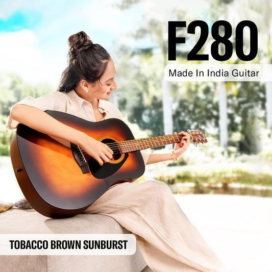 Yamaha F280 Acoustic Guitar – 6-String, Tonewood Body - Tobacco Brown Sunburst Finish - Deccan Retail