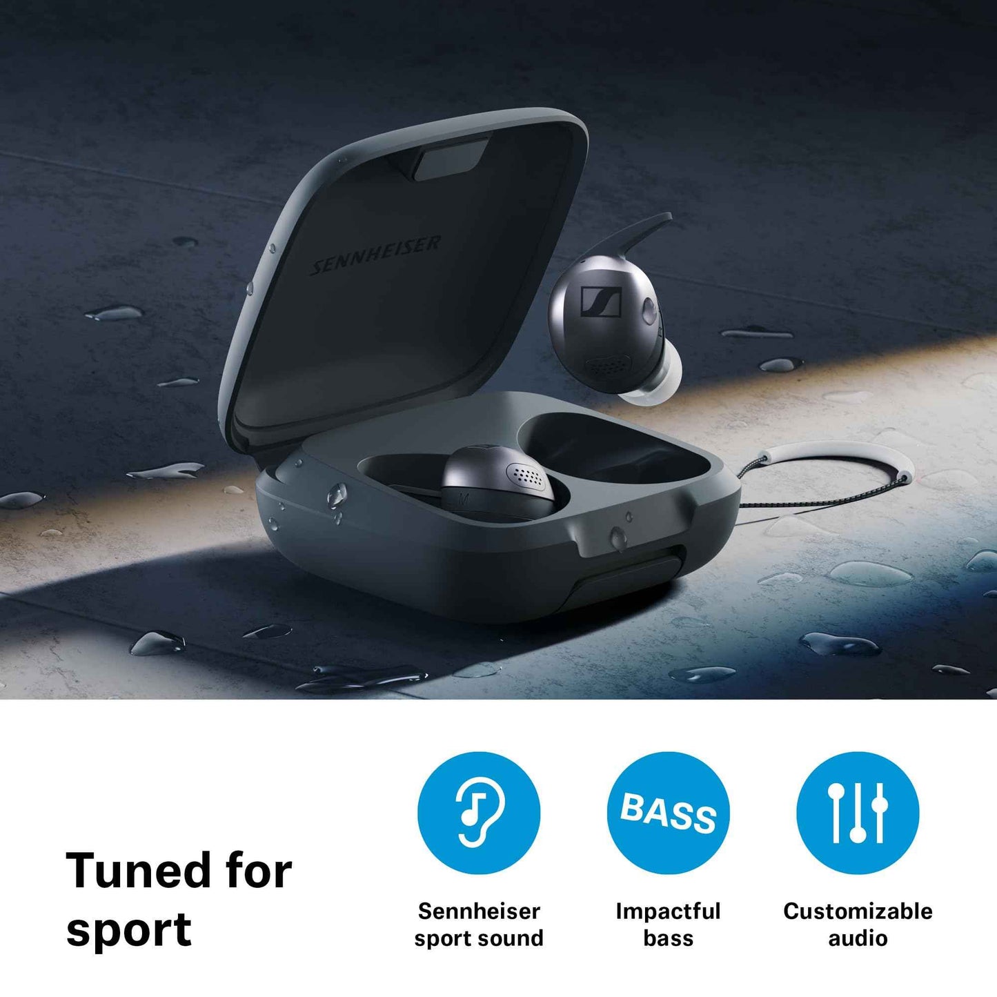 Sennheiser Momentum Sport Earbuds with ANC - Black