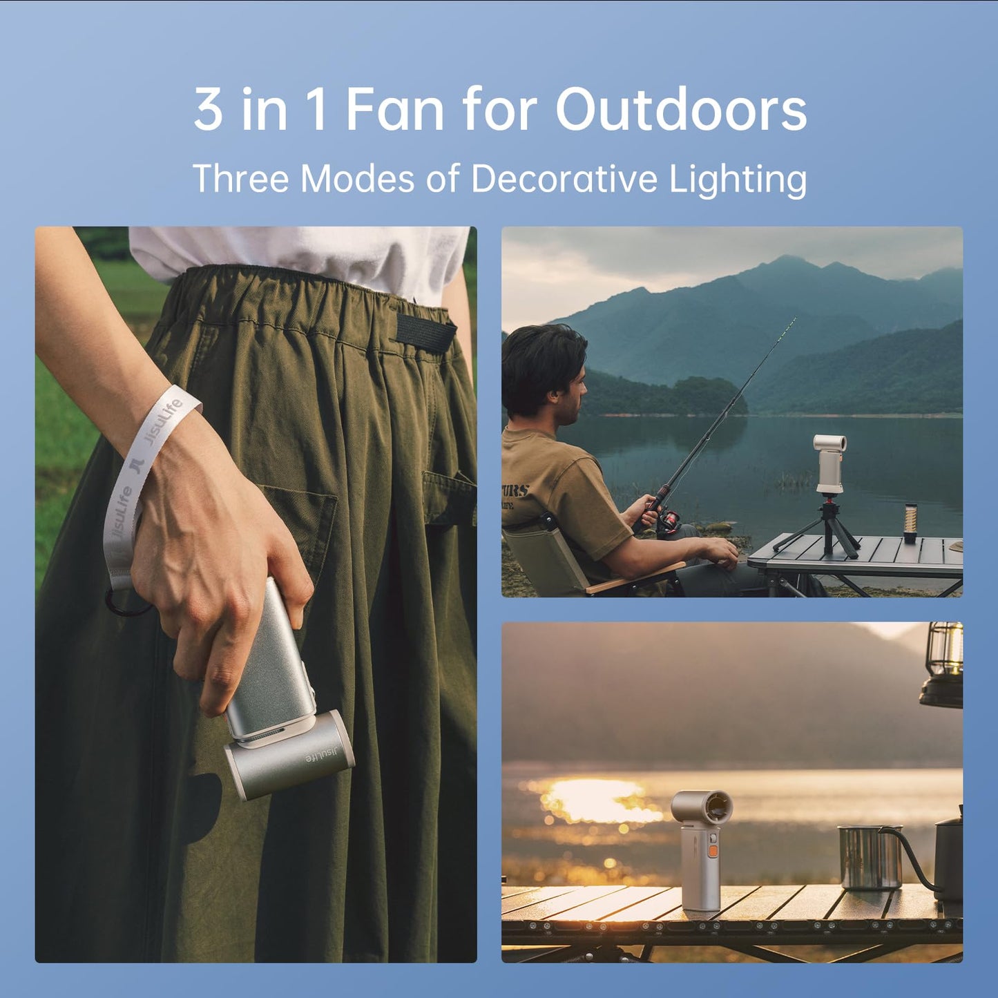 JISULIFE Ultra1 Handheld Turbo Fan & Air Duster 9000mAh - Light Brown - Deccan Retail