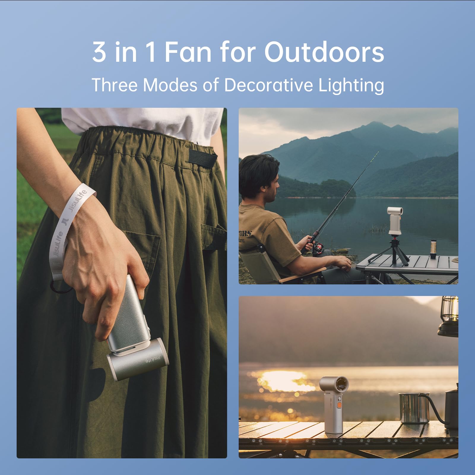 JISULIFE Ultra1 Handheld Turbo Fan & Air Duster 9000mAh - Light Brown - Deccan Retail