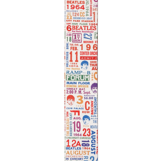 D'Addario Beatles 1965 Tour Ticket Stubs Guitar Strap - Deccan Retail