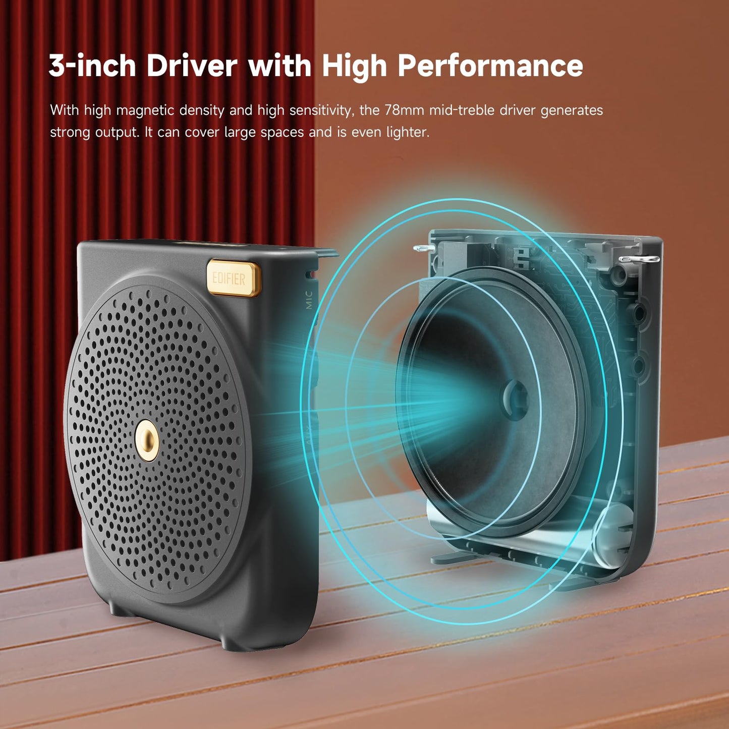 Edifier MF3 Portable Voice Amplifier - Black - Deccan Retail