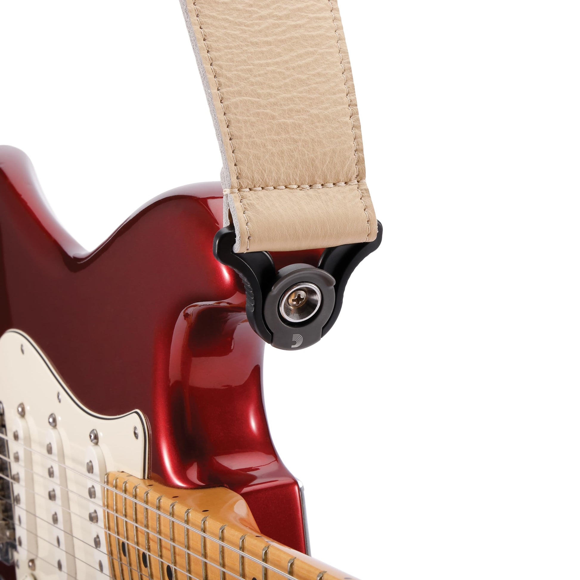 D'Addario Leather Auto Lock Guitar Strap – Tan - Deccan Retail
