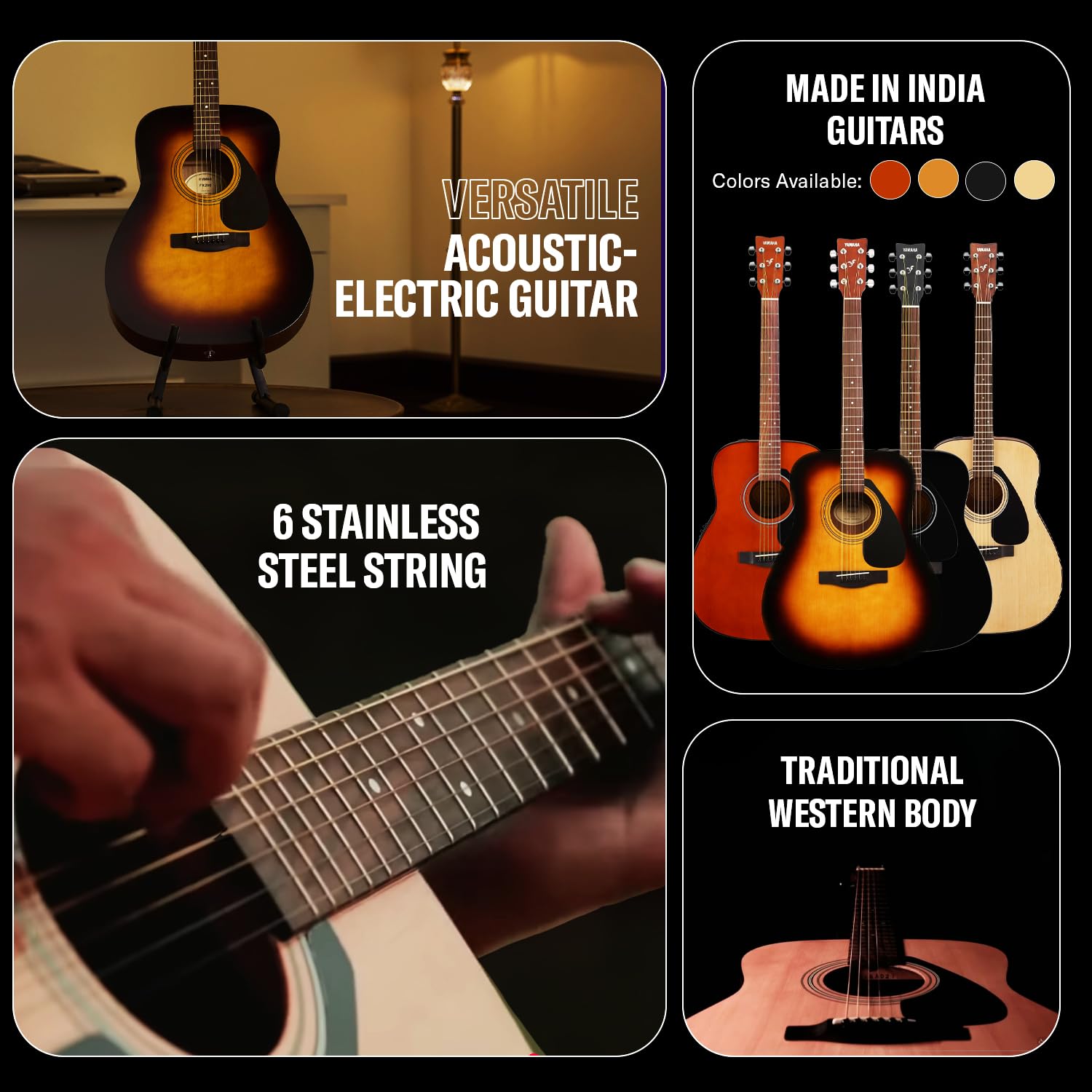 Yamaha FX280 Electro Acoustic Guitar - Natural Finish - Deccan Retail