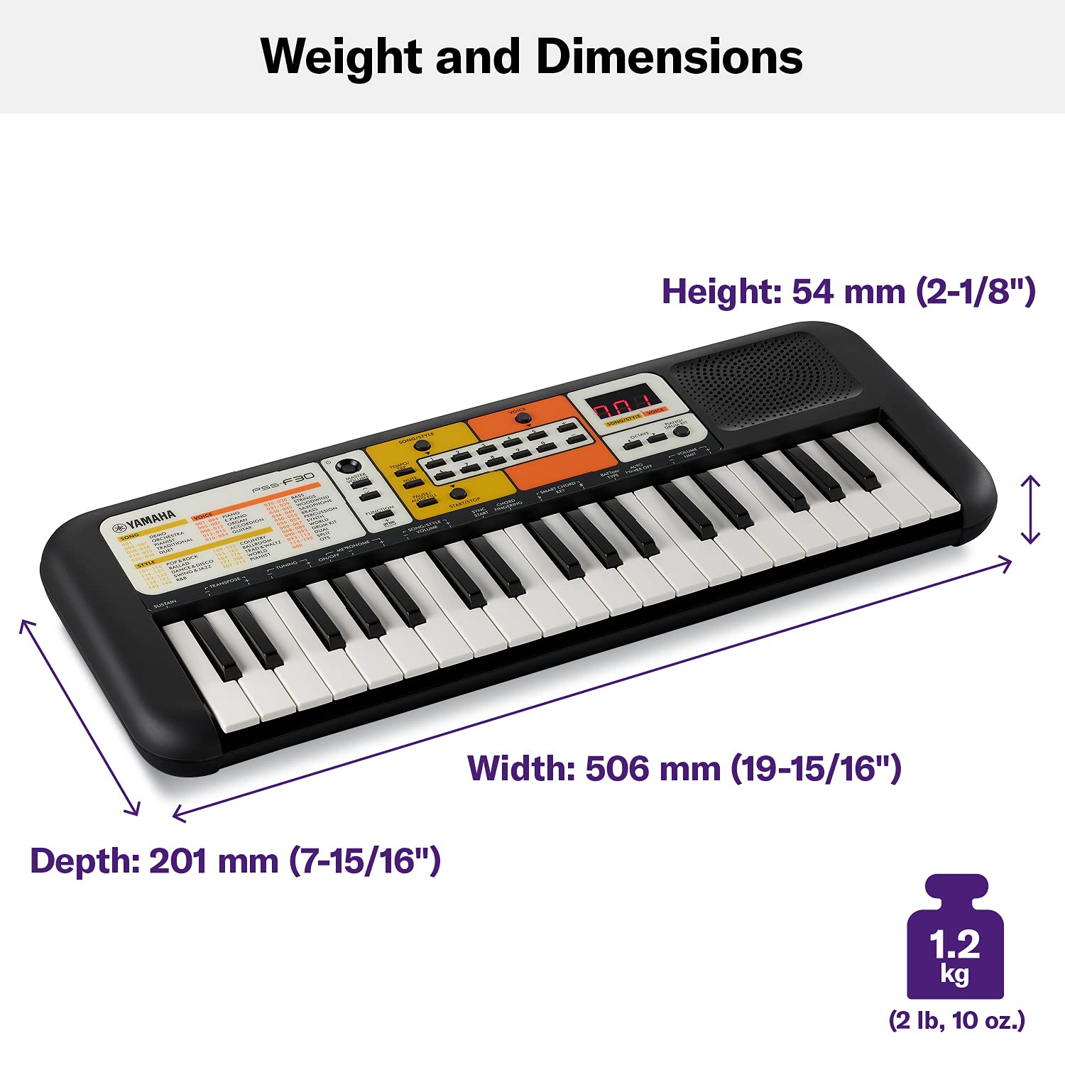 Yamaha PSS-F30 Portable Mini Keyboard – 37 Keys - Black - Deccan Retail