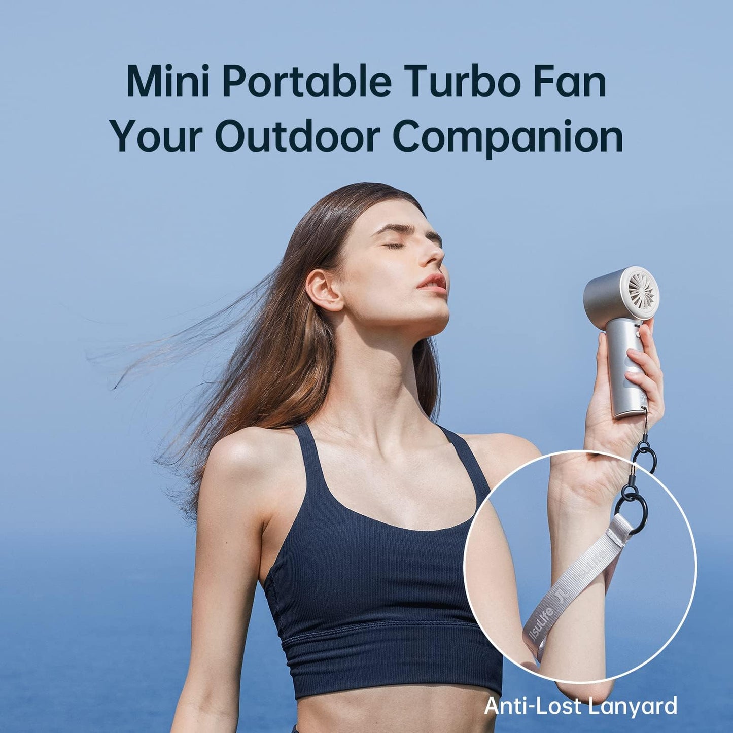 JISULIFE Pro1 S Handheld Fan 5000mAh - Light Brown - Deccan Retail