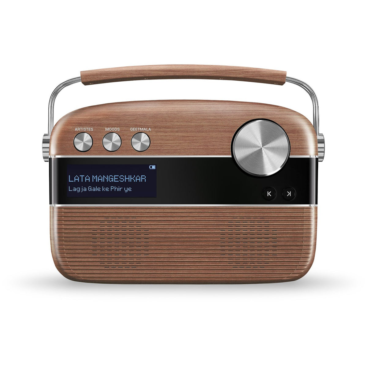 Saregama Carvaan Hindi - Oak Wood Brown