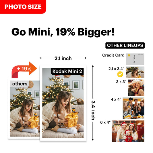 Kodak Mini 2 Retro 4PASS Portable Photo Printer with 68 Sheets Bundle - Black - Deccan Retail