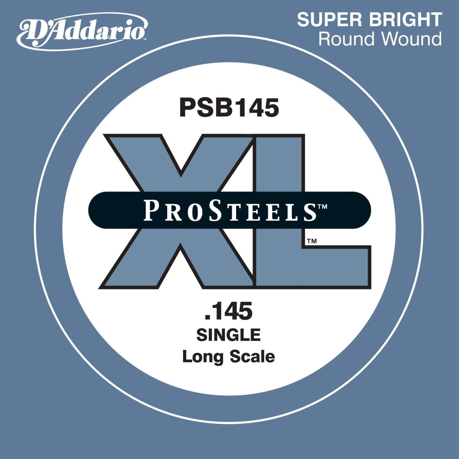 D'Addario ProSteels Bass Guitar Single String Long Scale .145 (PSB145) - Deccan Retail