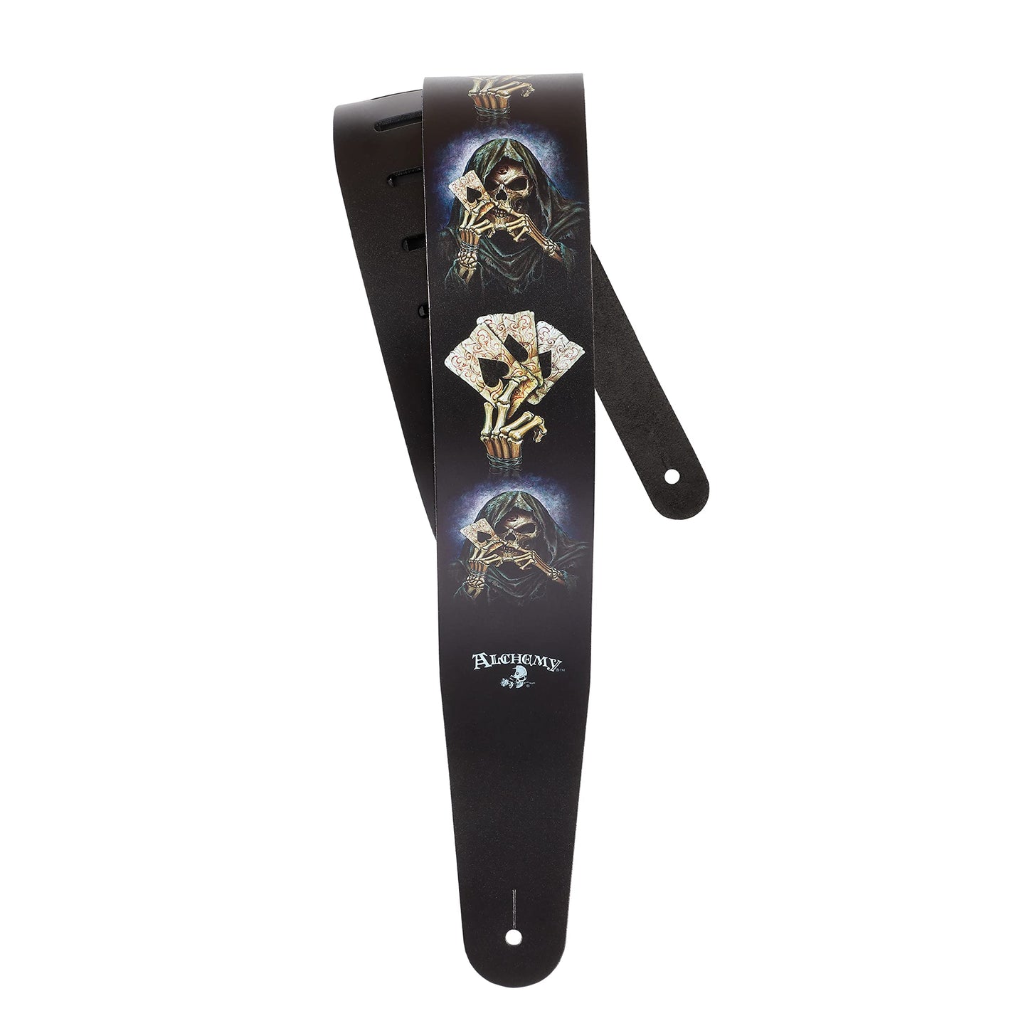 D'Addario Hand of Death Leather Guitar Strap - Deccan Retail