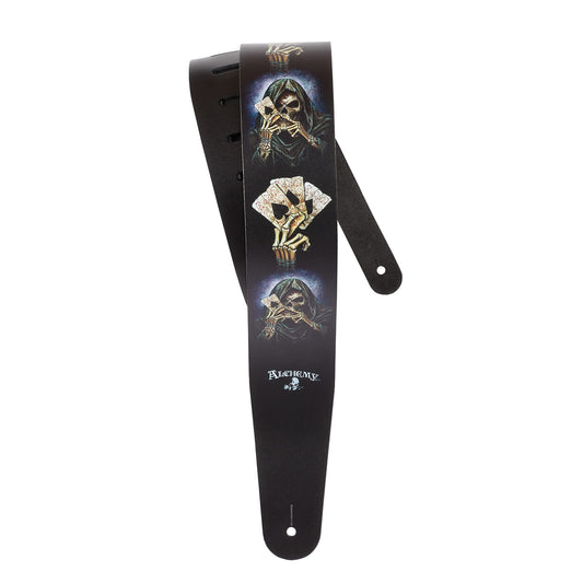 D'Addario Hand of Death Leather Guitar Strap - Deccan Retail