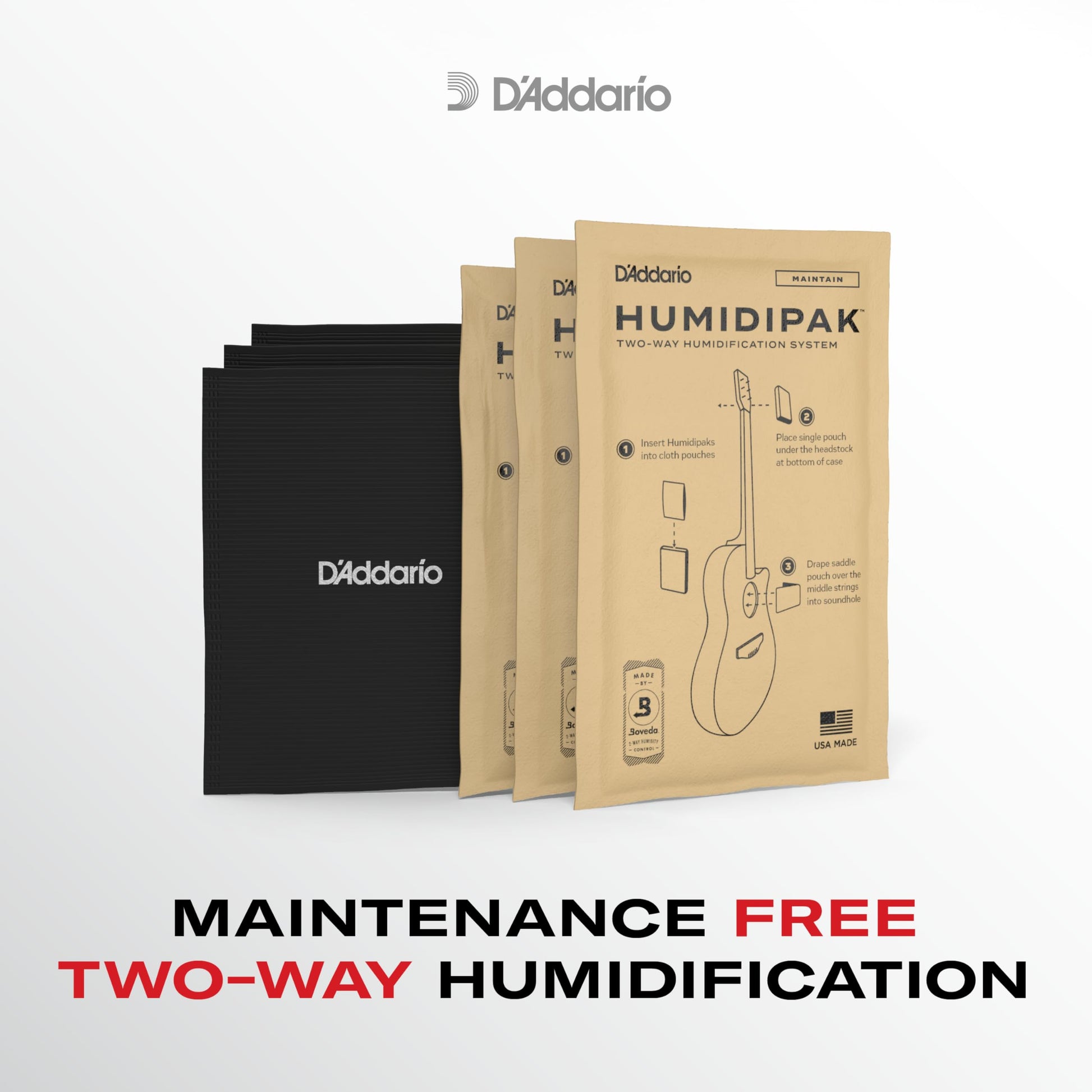 D'Addario Humidipak Automatic Humidity Control System for Guitar (PW-HPK-01) - Deccan Retail